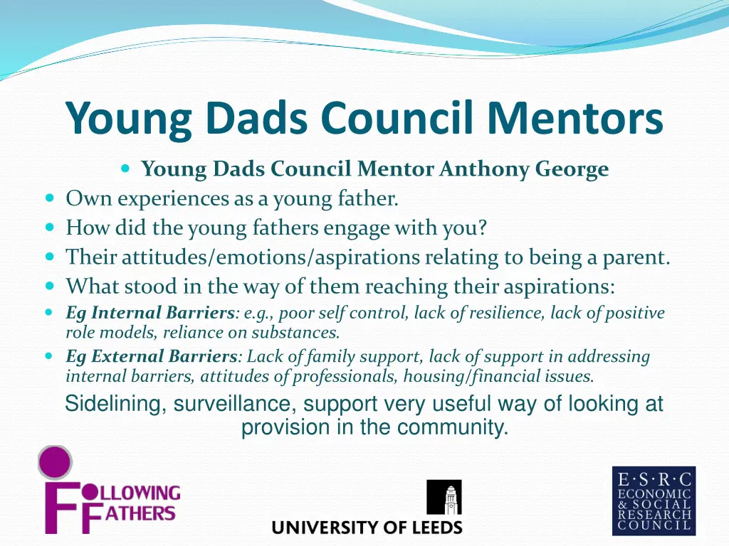 young dads council mentors