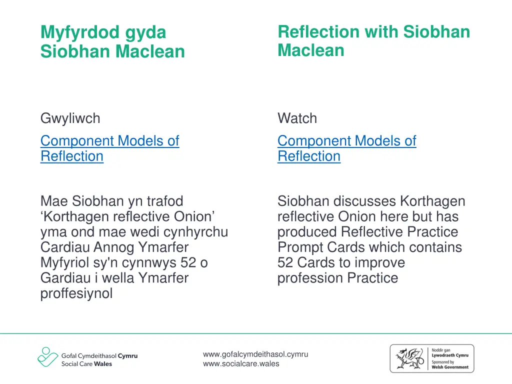 myfyrdod gyda siobhan maclean