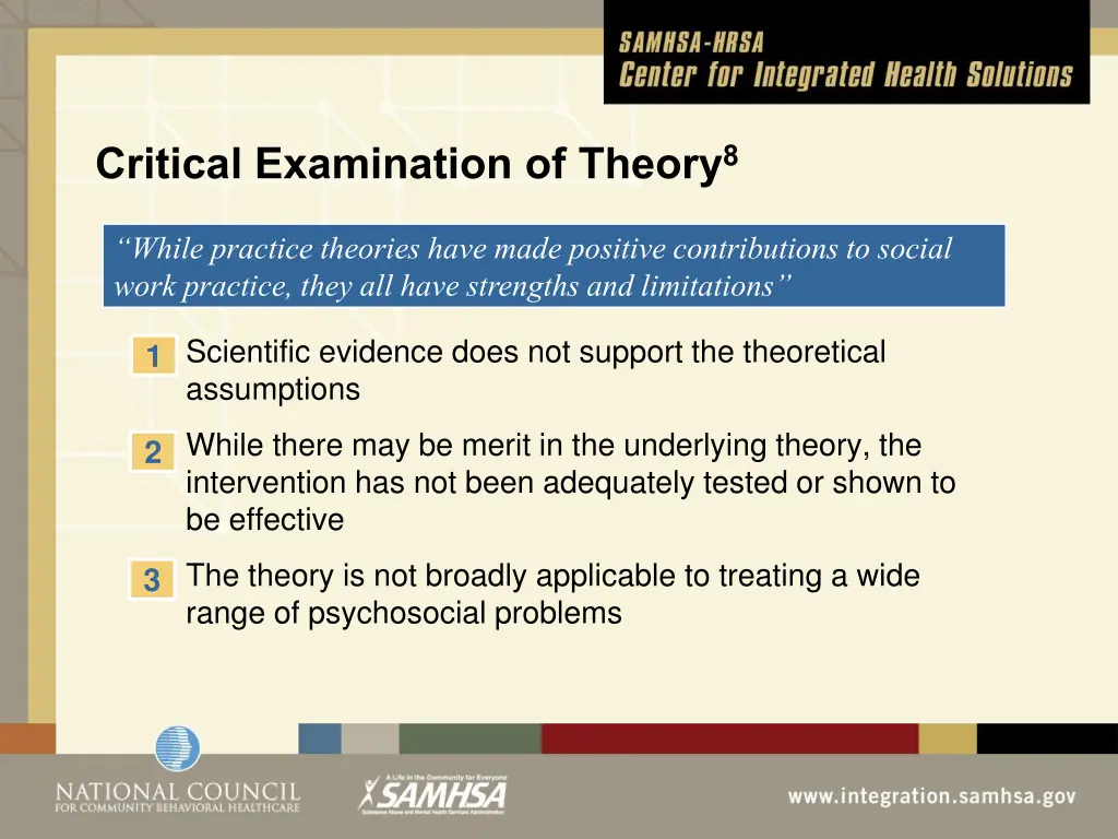 critical examination of theory 8