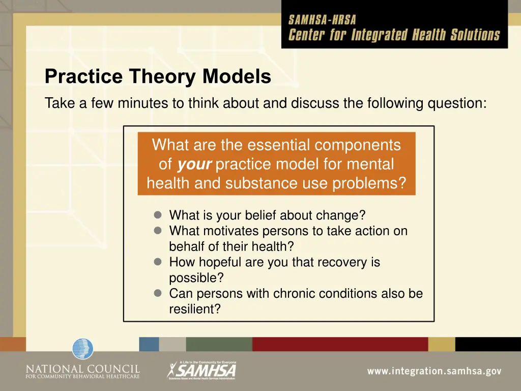 practice theory models take a few minutes