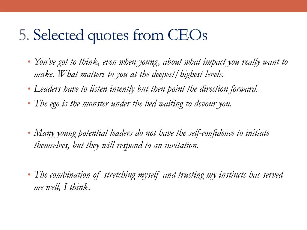 5 selected quotes from ceos