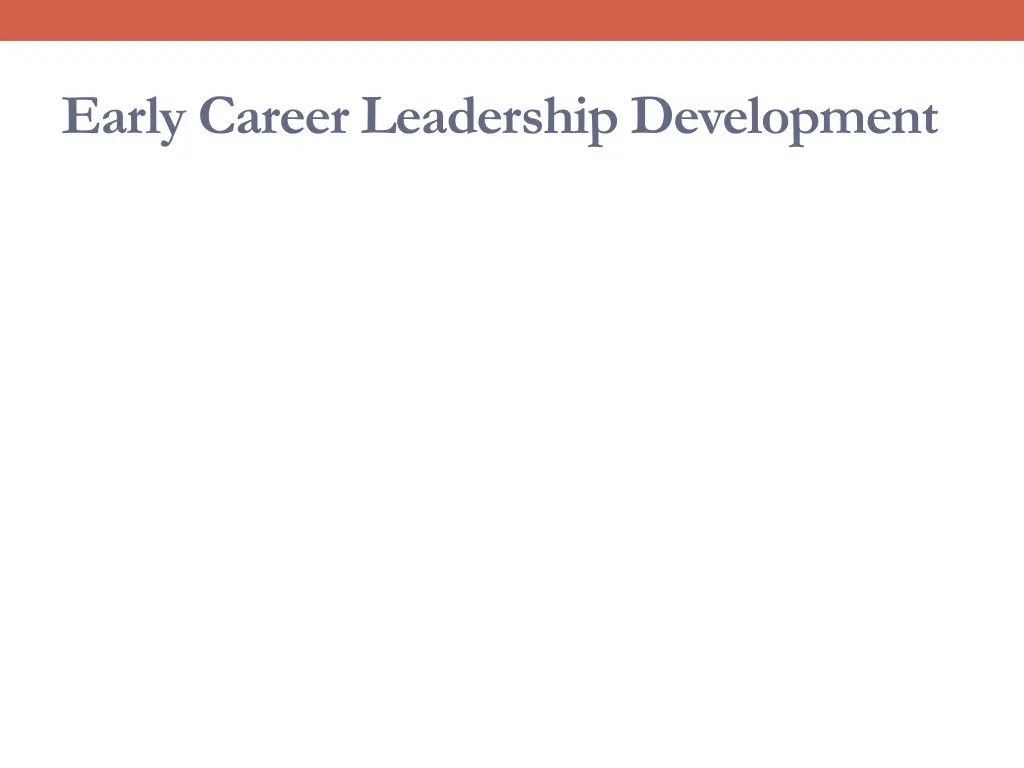 early career leadership development