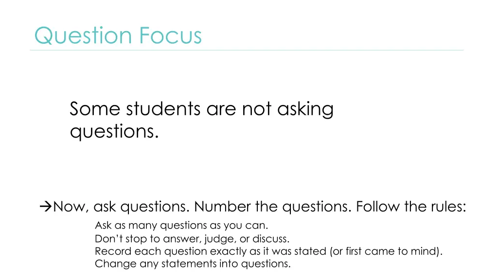 question focus