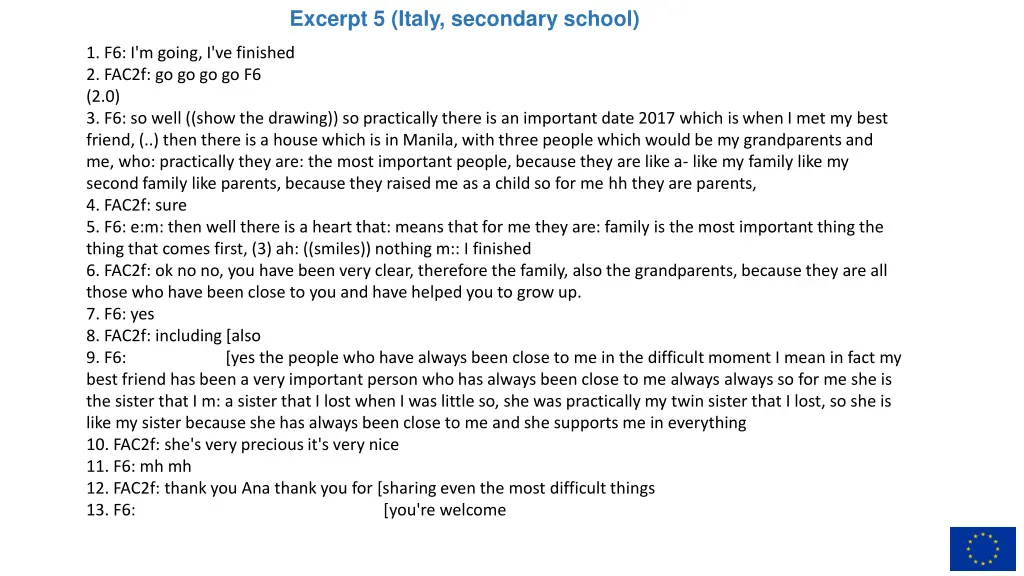 excerpt 5 italy secondary school