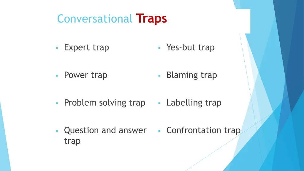 conversational traps