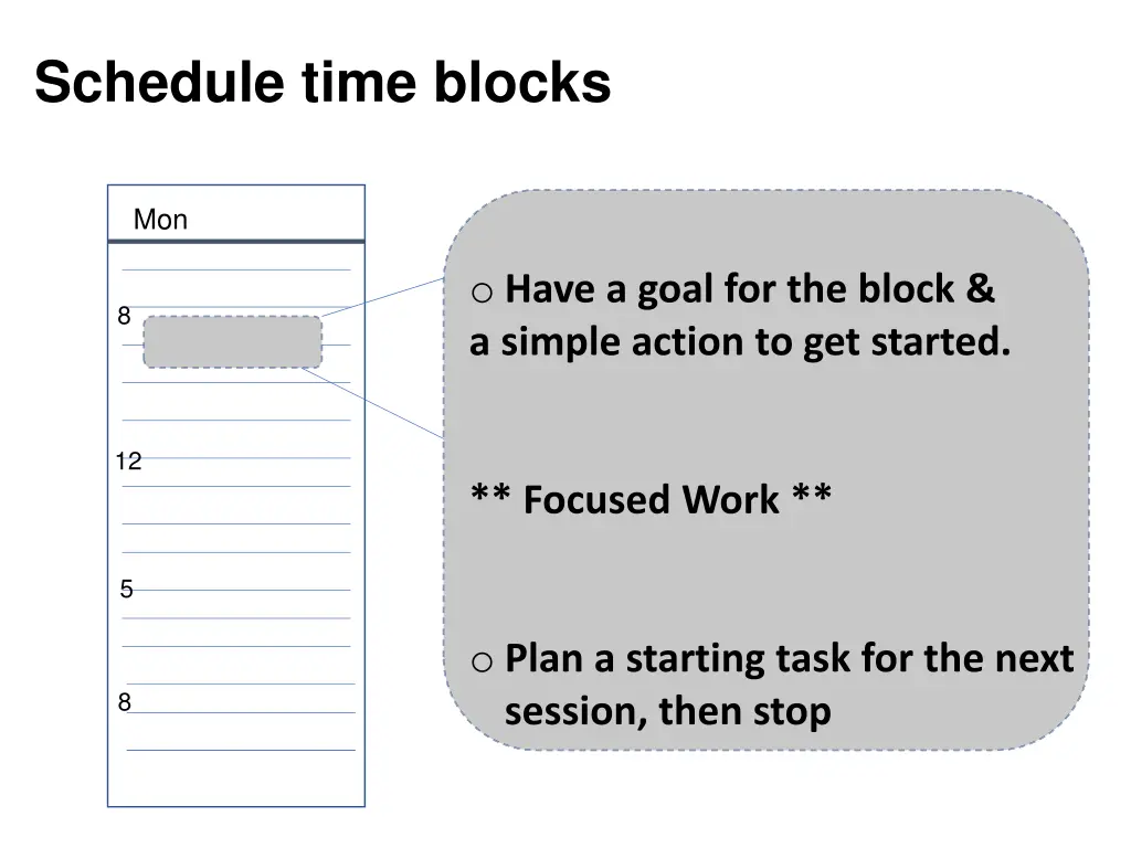 schedule time blocks