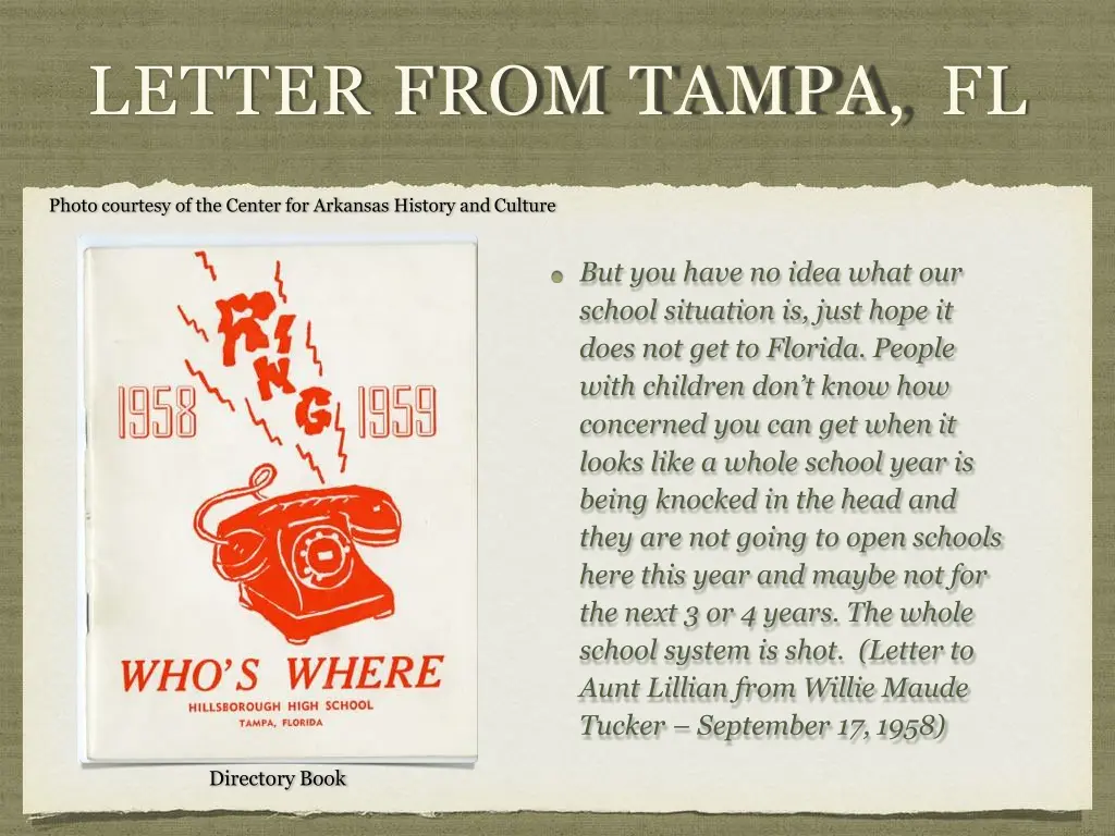 letter from tampa fl