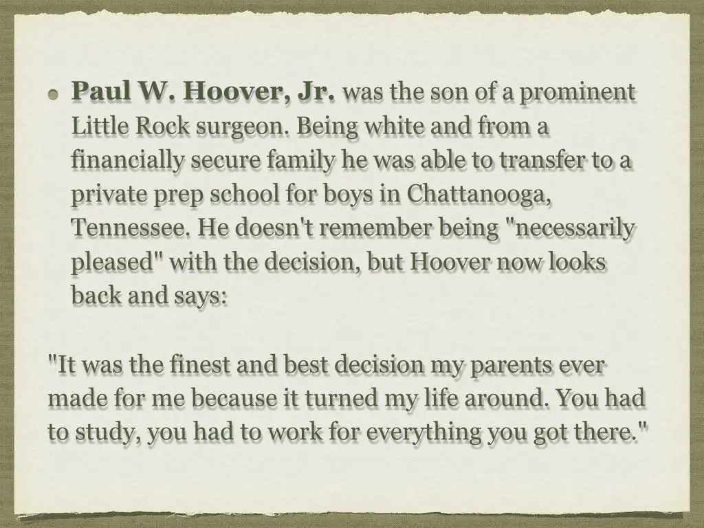 paul w hoover jr was the son of aprominent little