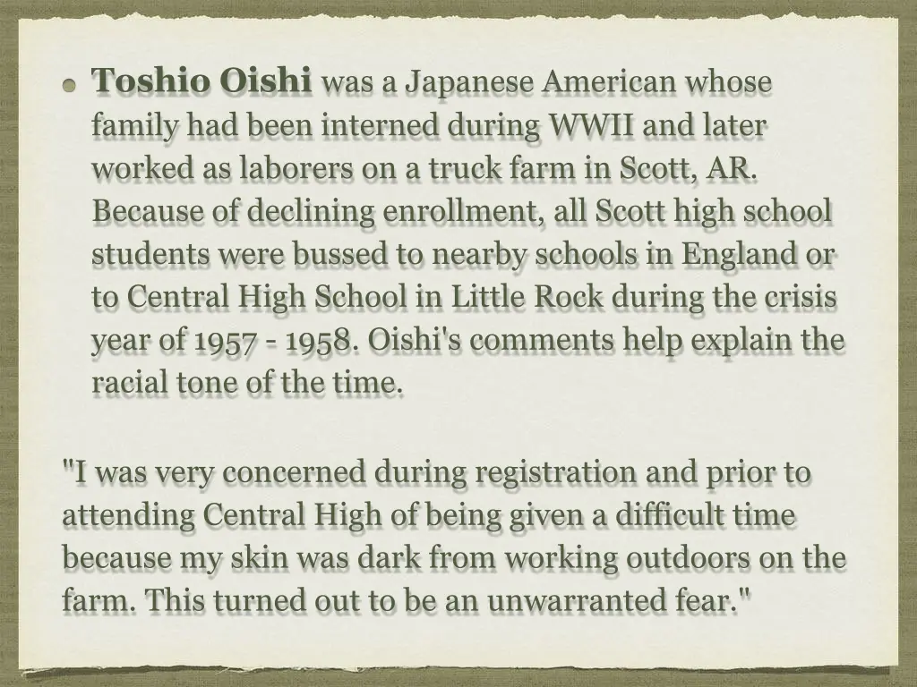 toshio oishi was a japanese american whose family