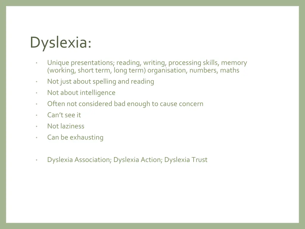 dyslexia