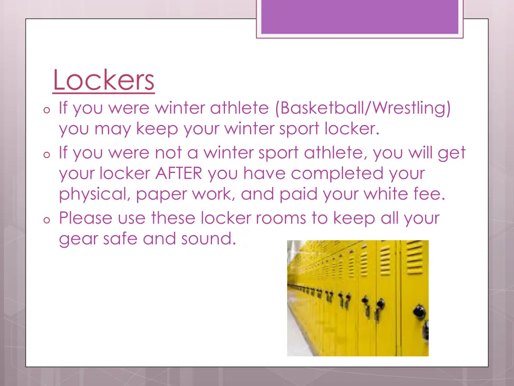 lockers if you were winter athlete basketball