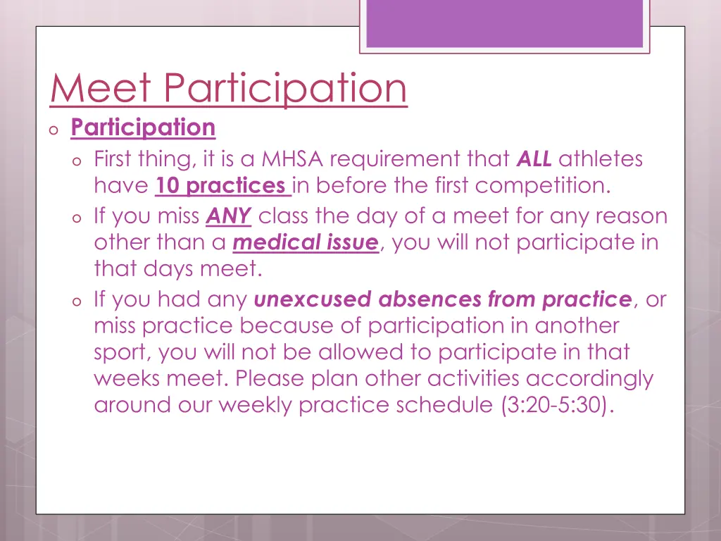 meet participation participation first thing