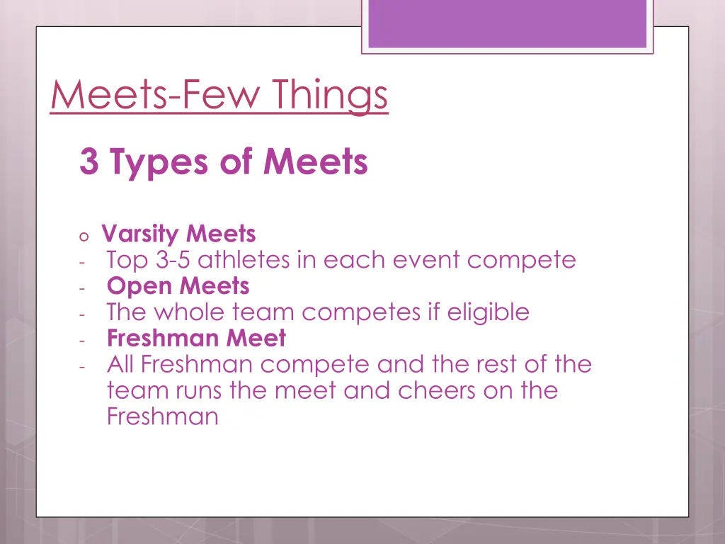 meets few things 1