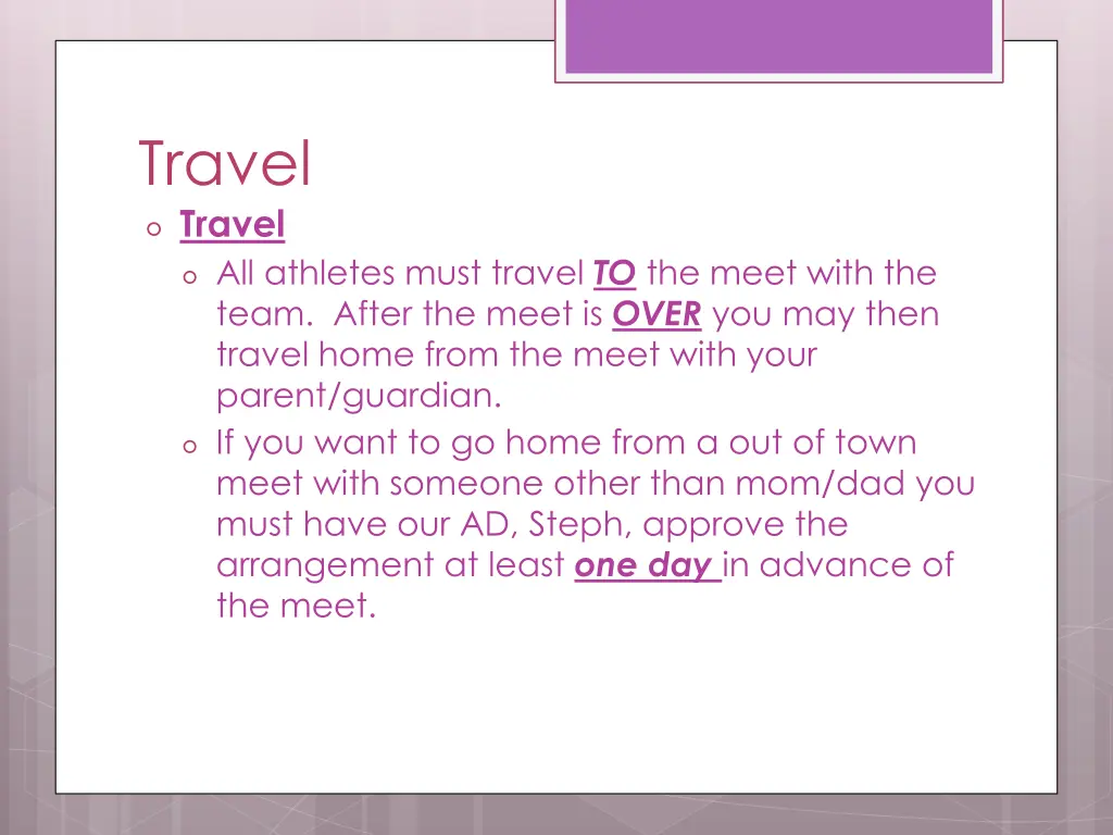 travel travel all athletes must travel