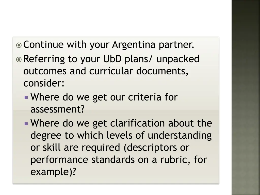 continue with your argentina partner referring