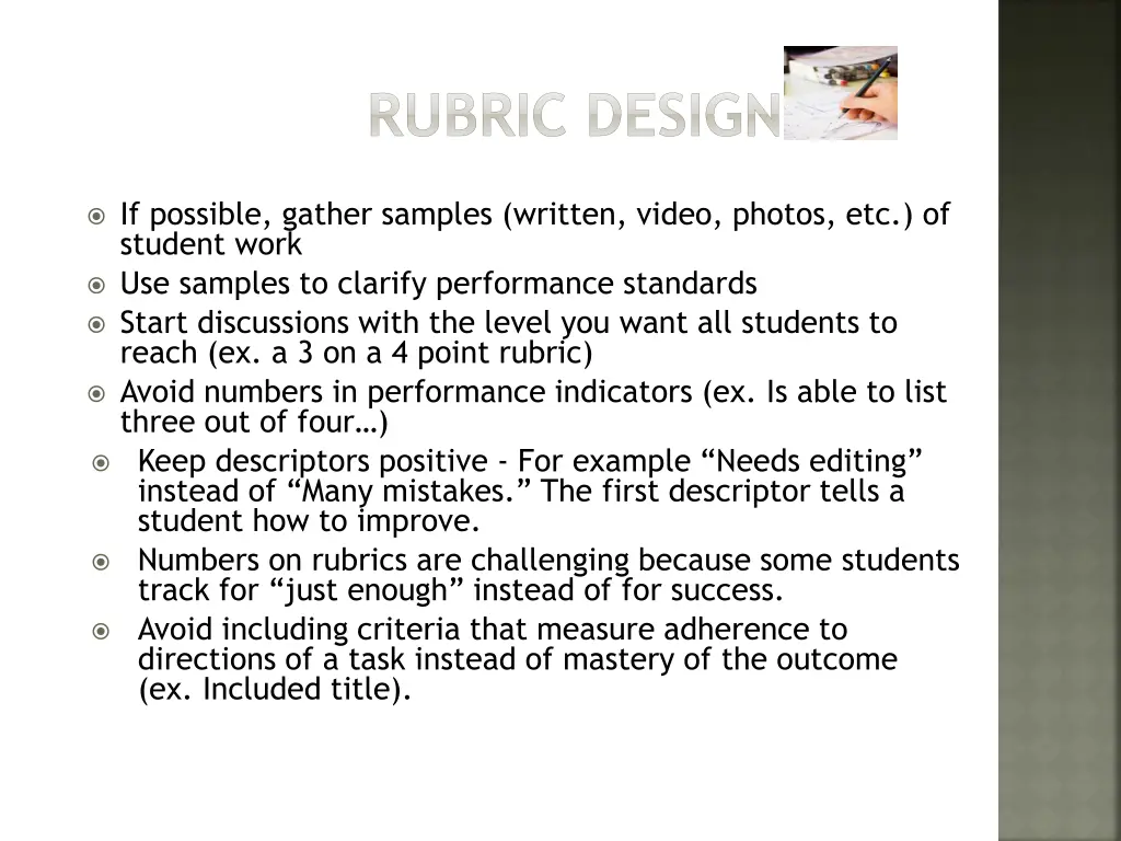 rubric design