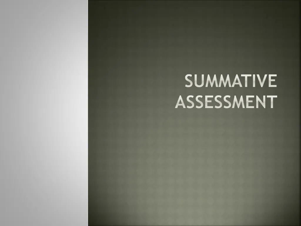 summative assessment