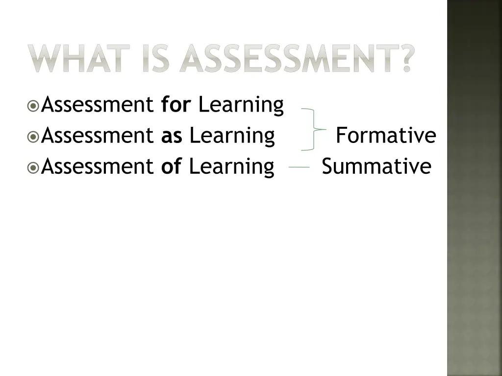 what is assessment