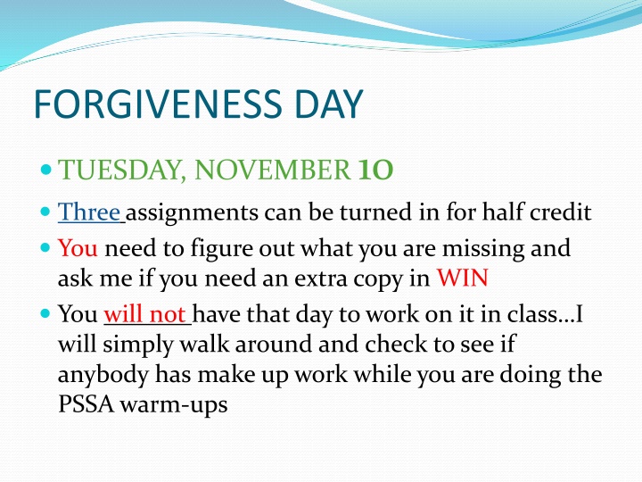 forgiveness day