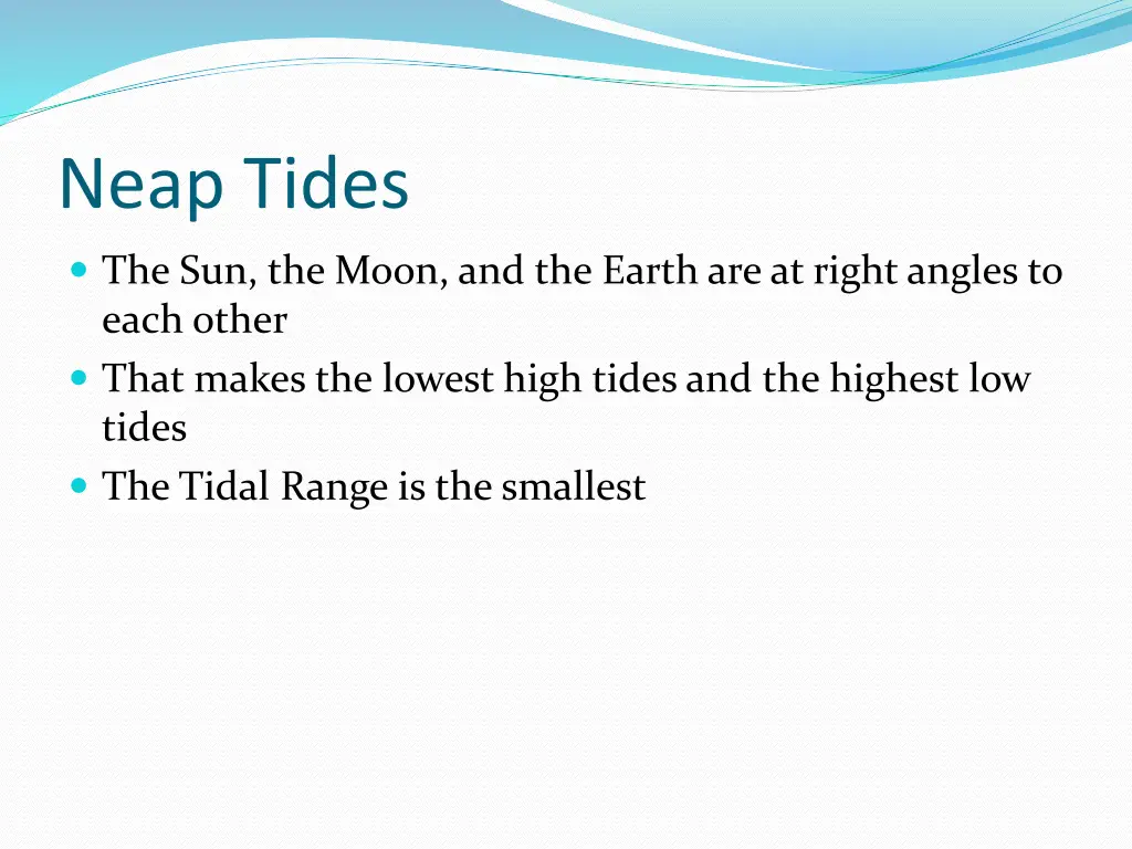 neap tides