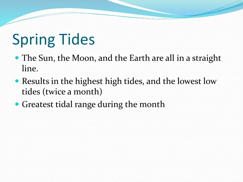 spring tides