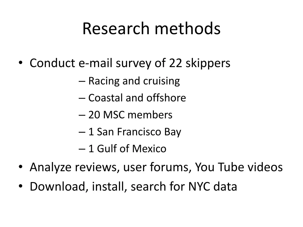 research methods