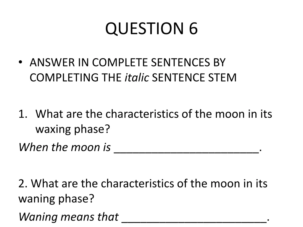 question 6