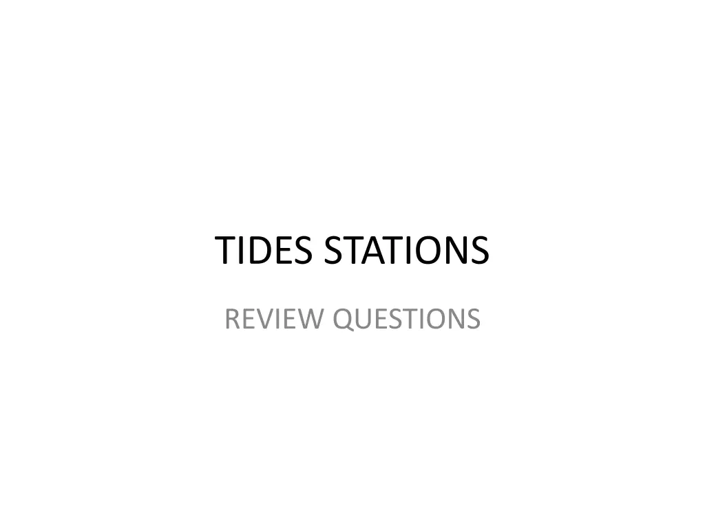 tides stations