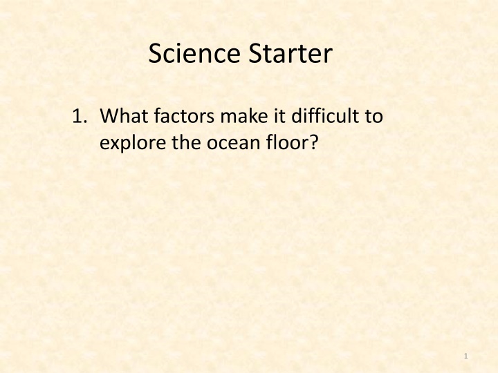 science starter