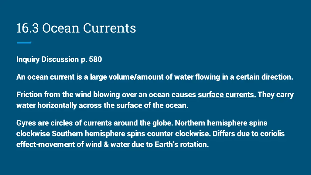 16 3 ocean currents