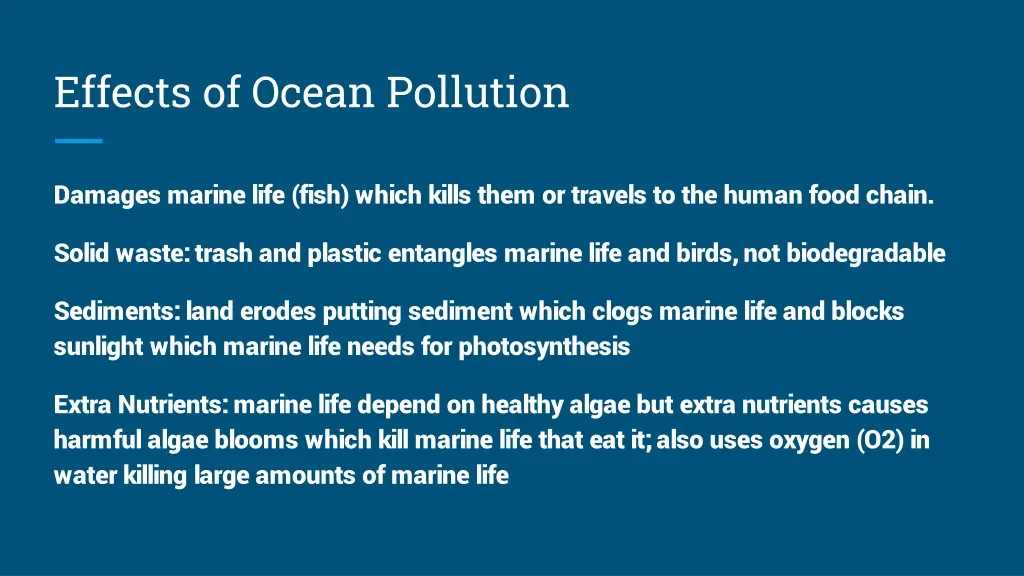 effects of ocean pollution