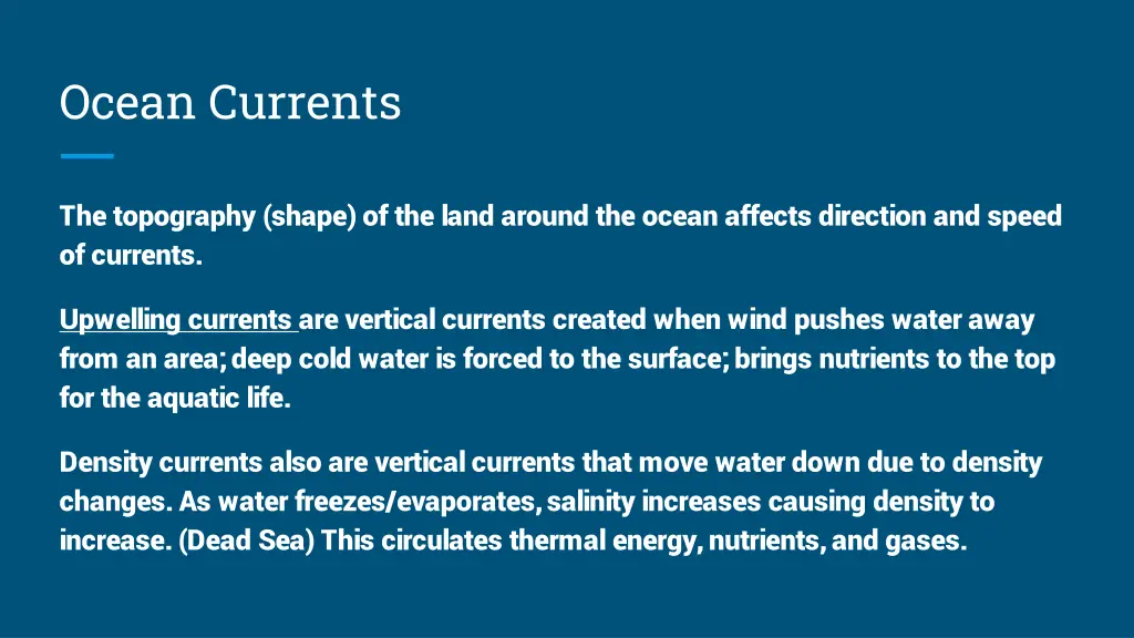 ocean currents