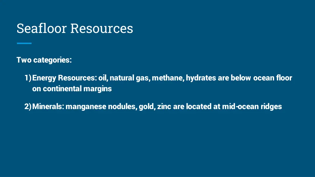 seafloor resources