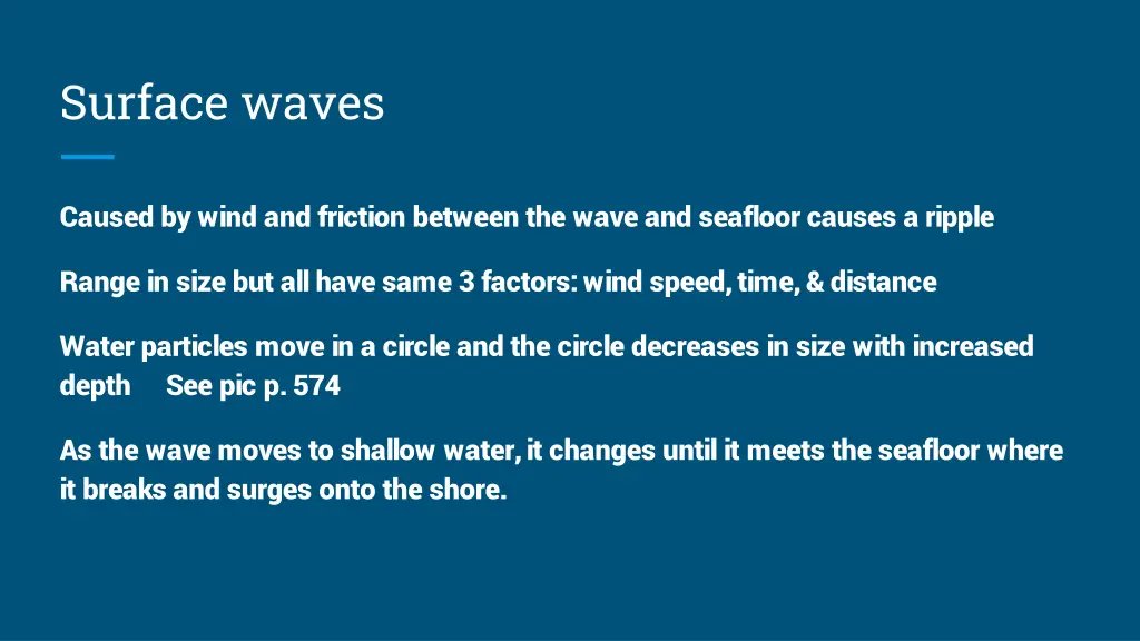 surface waves