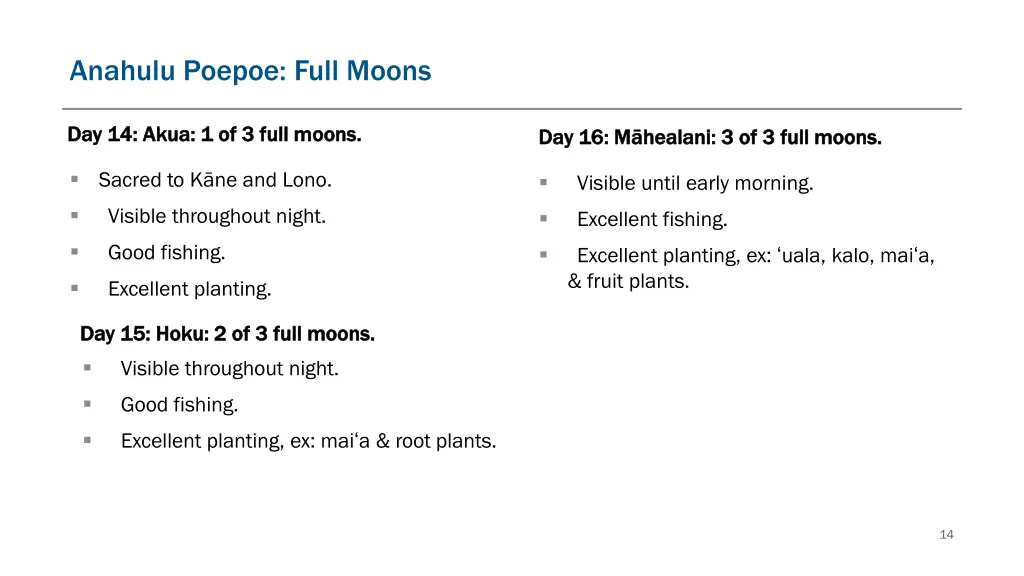 anahulu poepoe full moons