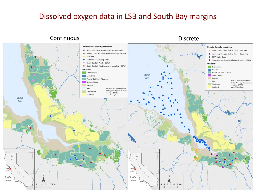 dissolved oxygen data in lsb and south bay margins