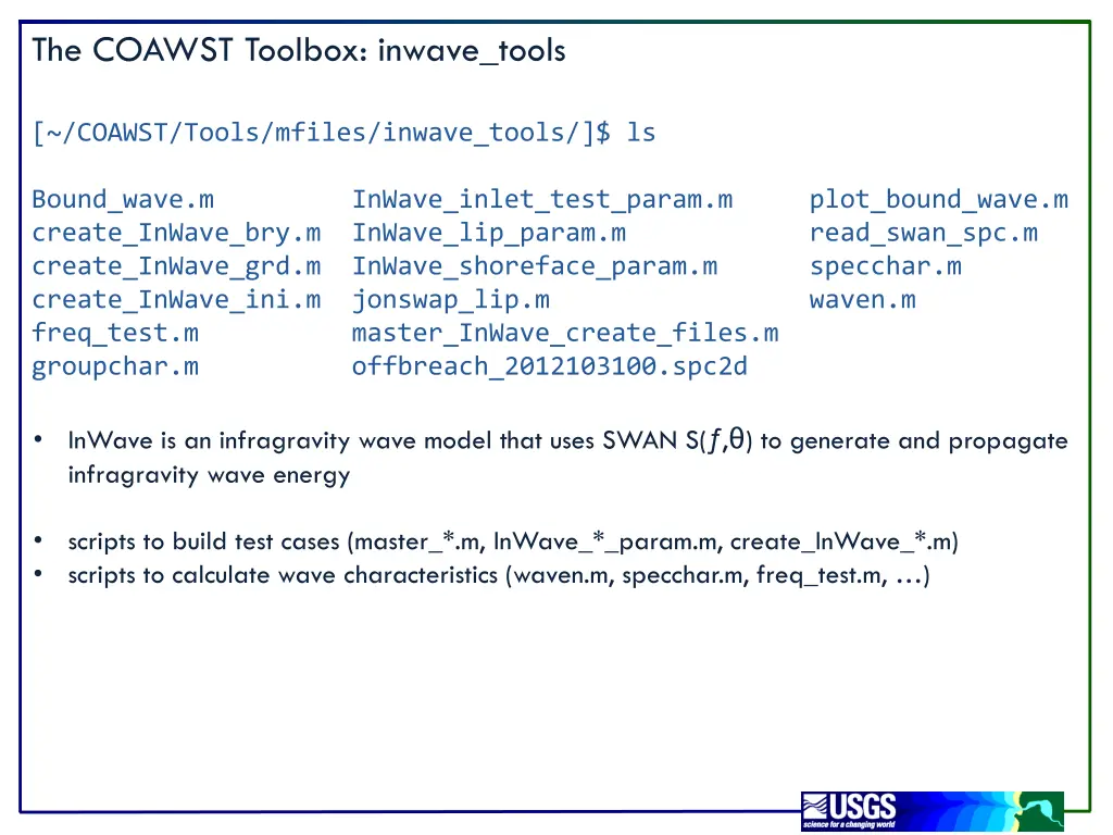 the coawst toolbox inwave tools