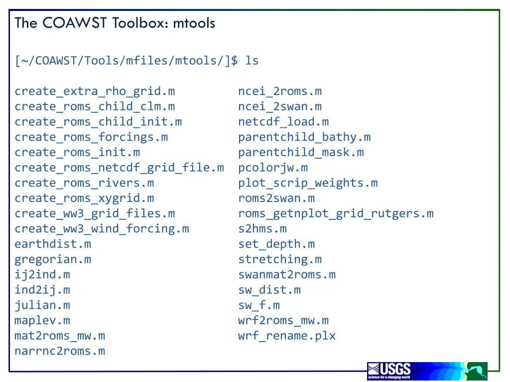 the coawst toolbox mtools