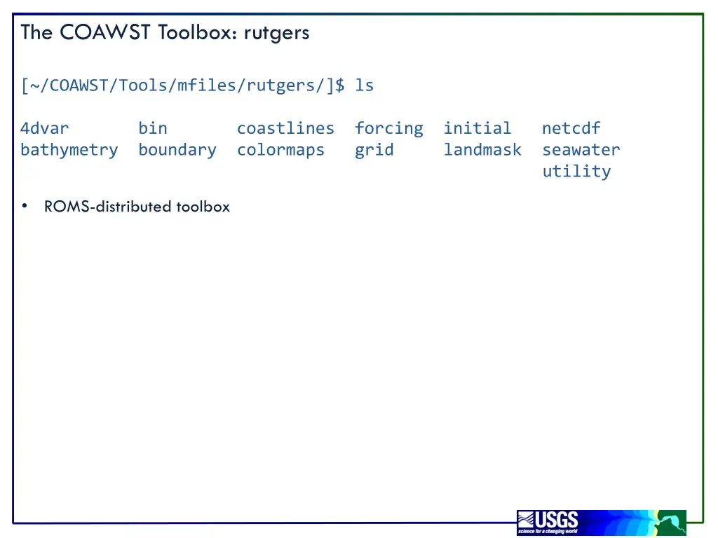 the coawst toolbox rutgers