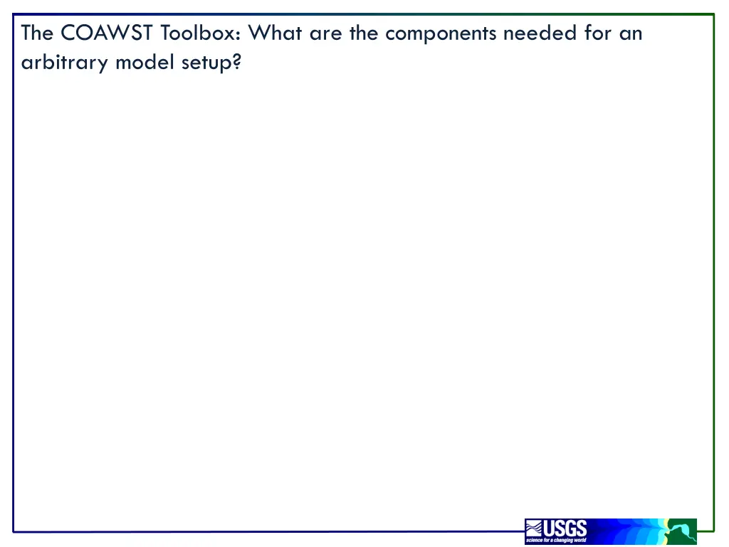 the coawst toolbox what are the components needed