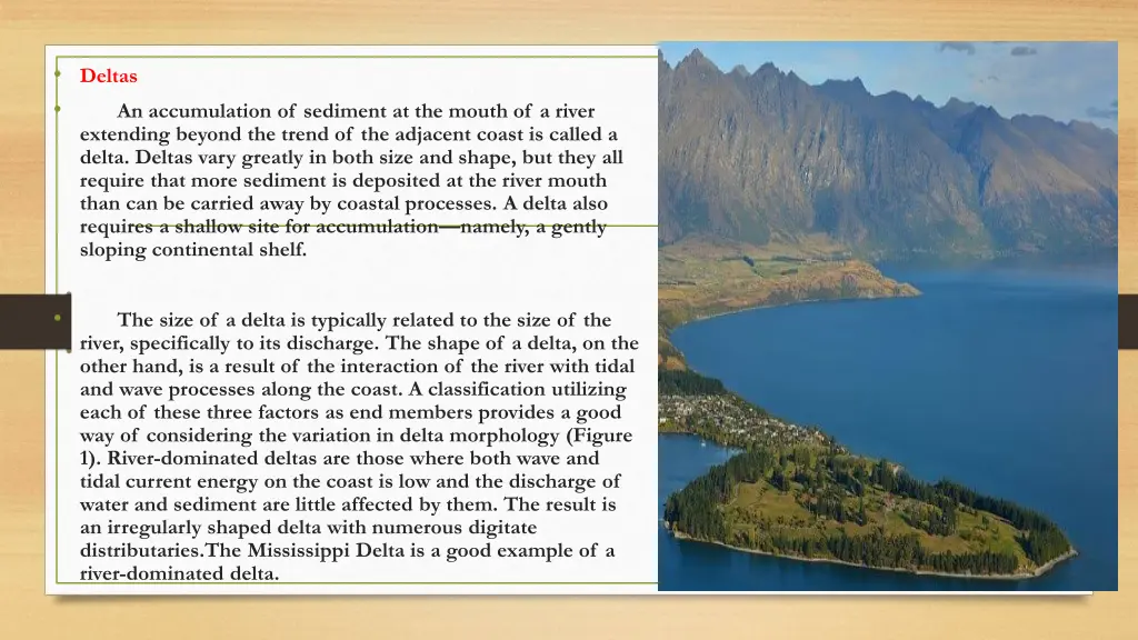 deltas an accumulation of sediment at the mouth