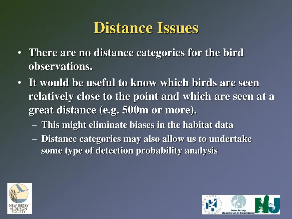 distance issues