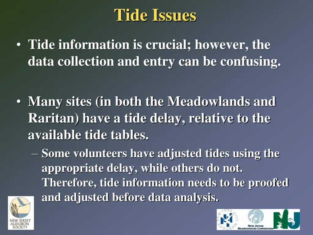 tide issues