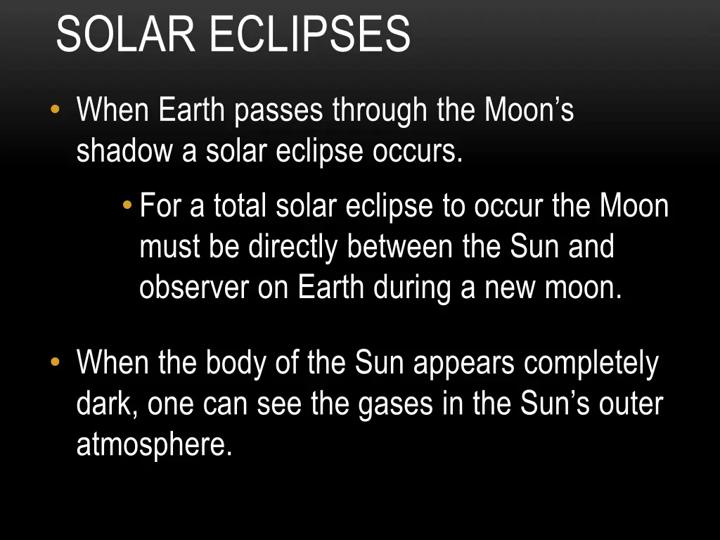 solar eclipses