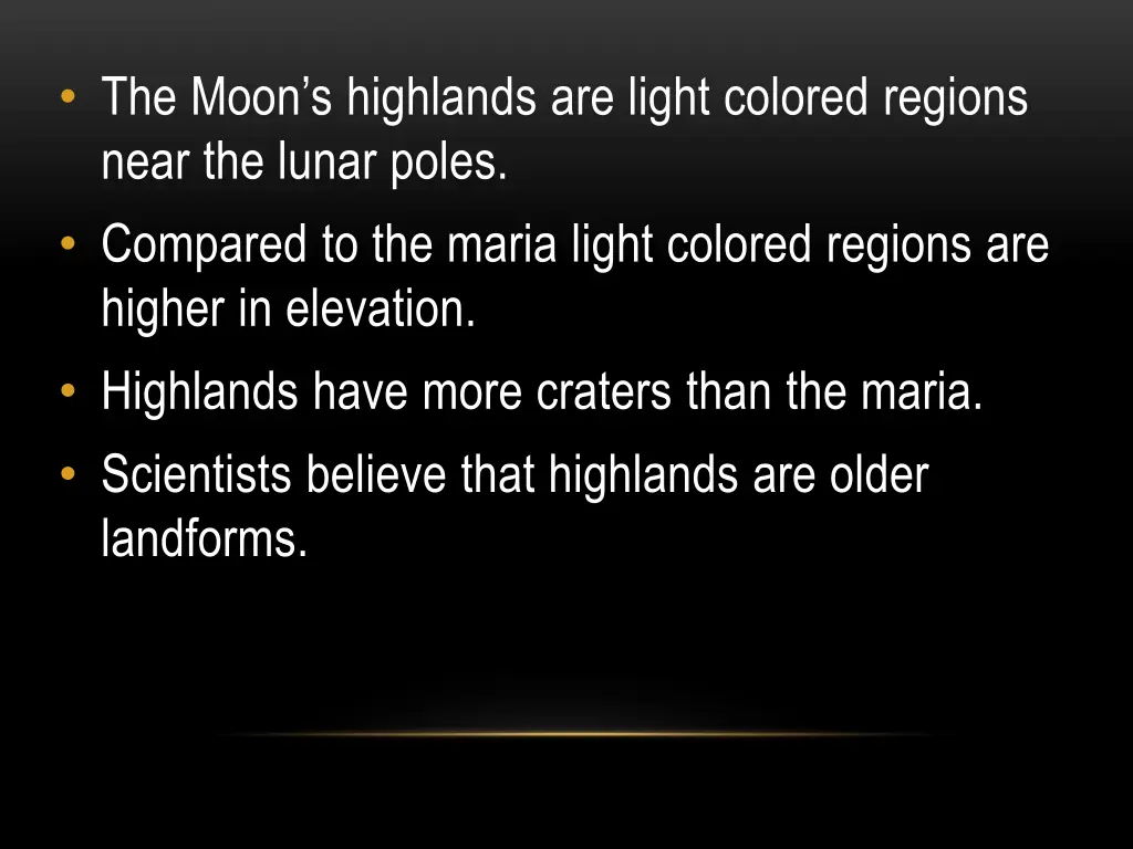 the moon s highlands are light colored regions