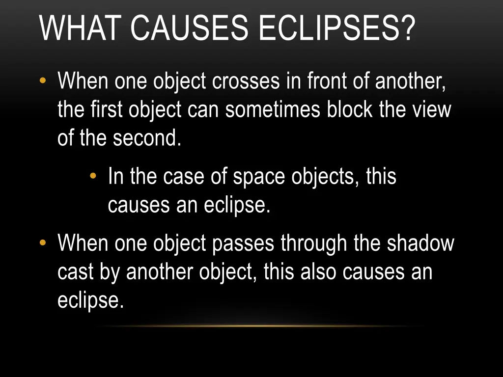 what causes eclipses