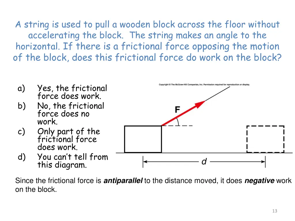 a string is used to pull a wooden block across