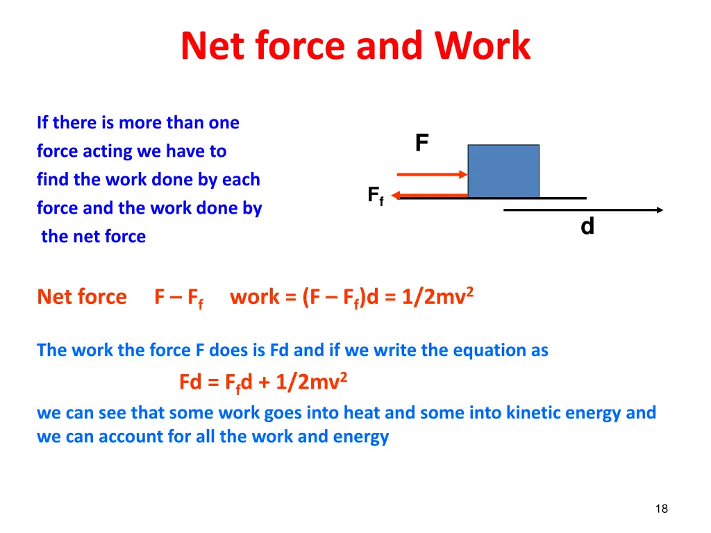 net force and work