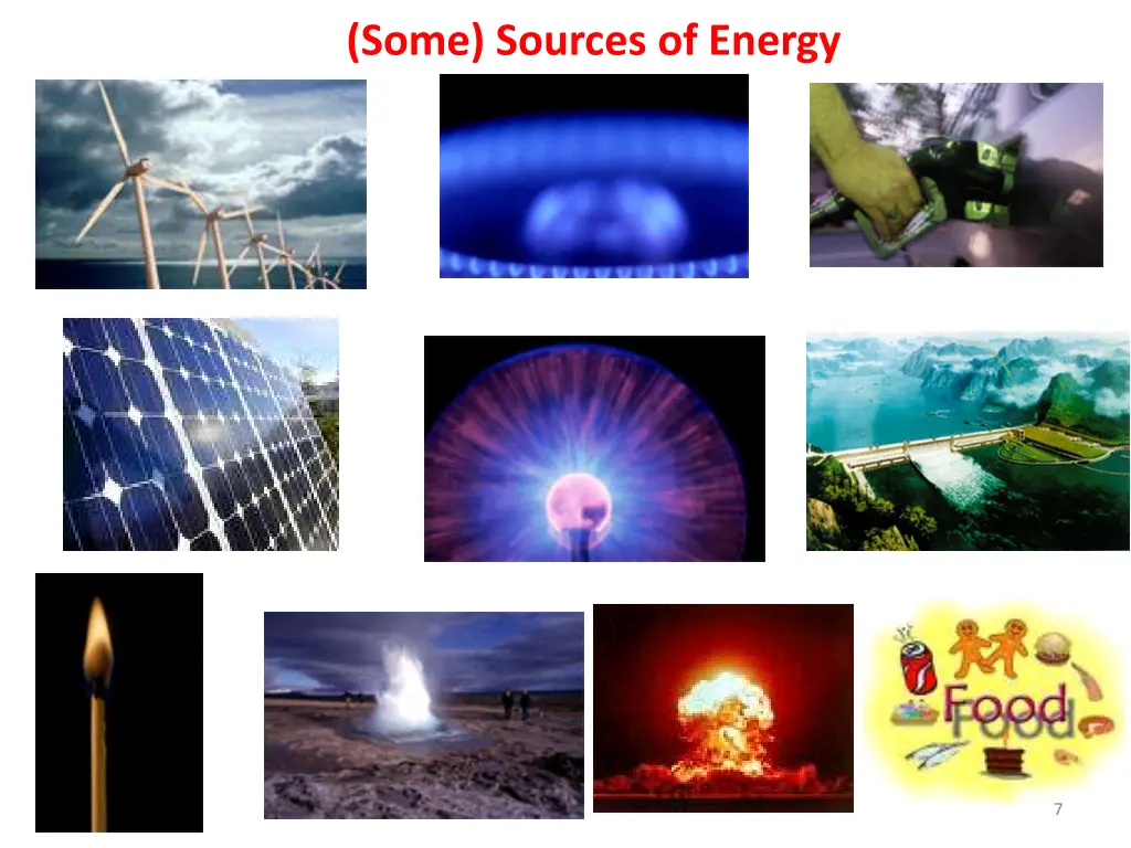 some sources of energy