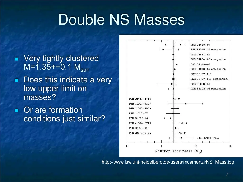 double ns masses